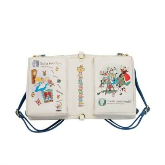 Loungefly Alice in Wonderland Classic Book Convertible Crossbody Bag - Picture 5 of 6